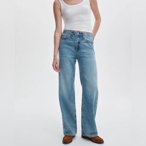 NWT Rag & Bone Logan Wide-Leg Jeans Featherweight in Audrey Size 27